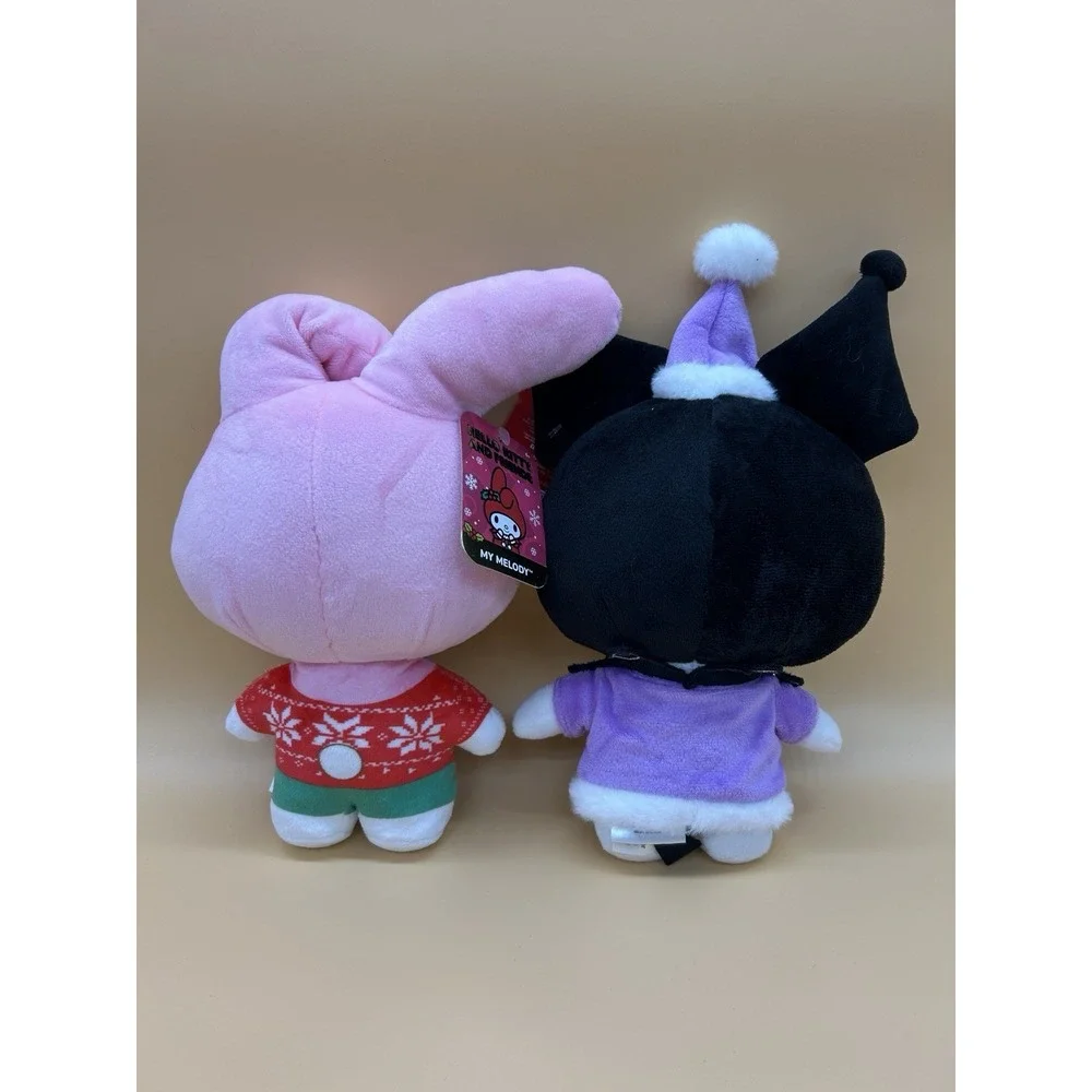 Sanrio Hello Kitty & Friends Holiday Plush Lot My Melody Kuromi Christmas